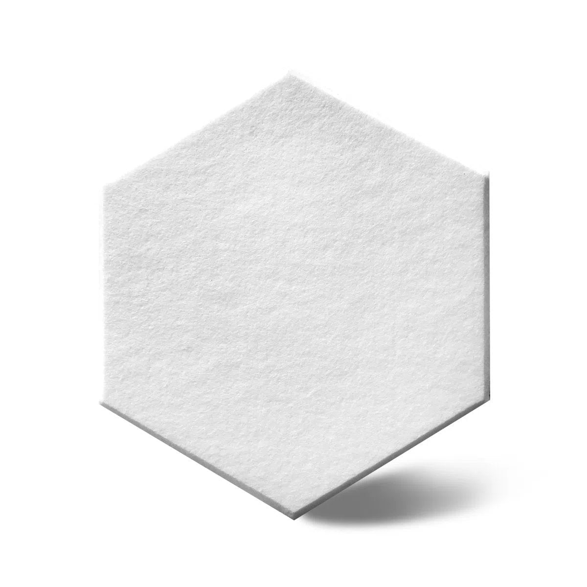 HEXA Acoustic 3D Felt PET Wall Panels on white background WHITE DecorMania.eu